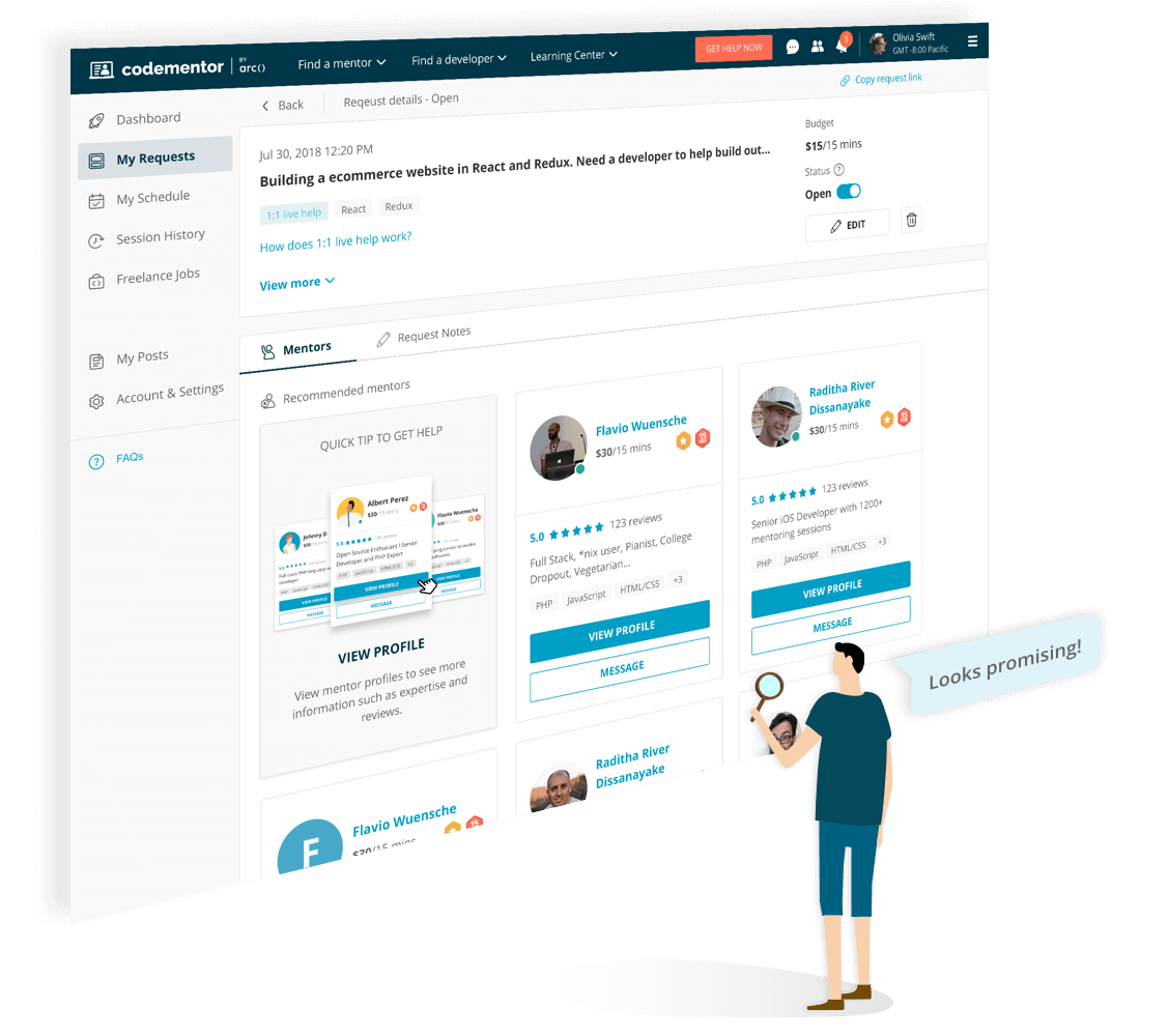 Coding mentors online now